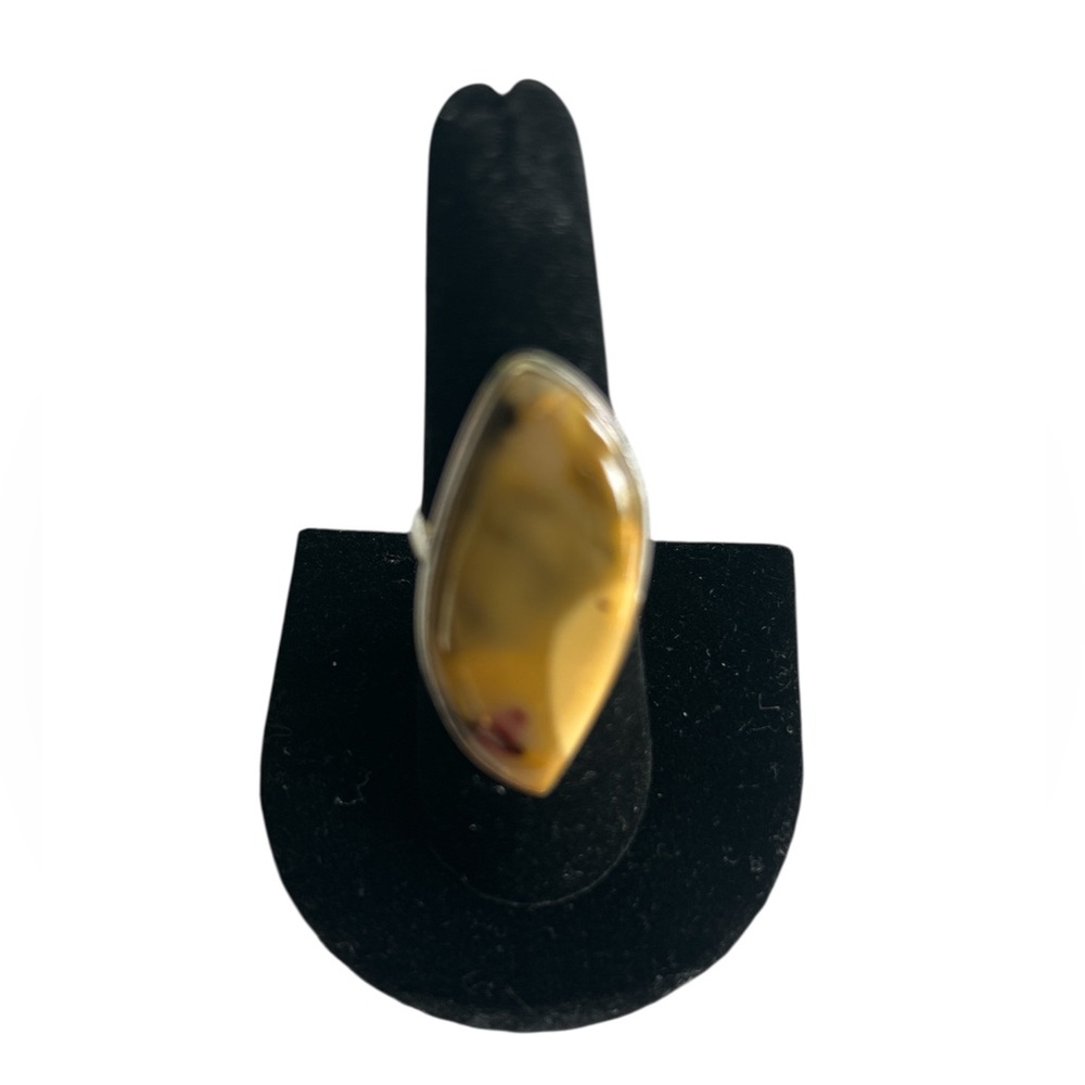 925 Sterling Silver Mookaite Stone Ring
